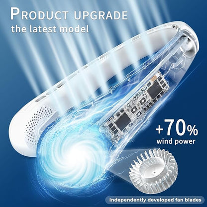 FrSara Neck Fan, Portable Fan Strong Wind, Upgraded 4000mAh, Upgraded Air Volume - Image 2