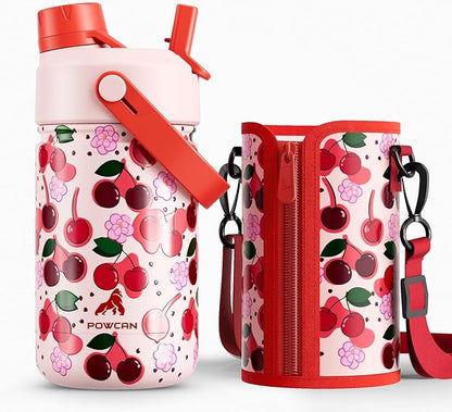12 oz Kids Insulated Water Bottle by POWCAN