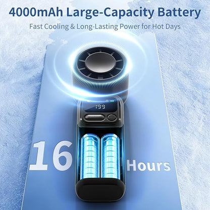 Lerat Portable Handheld Turbo Fan, 5-Speed High Power Mini Fan, 4000mAh - Image 2