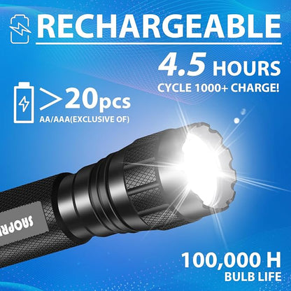 SAOPRKLER Tactical Flashlights High Lumen-Police 1200 LM Flashlight - Image 9