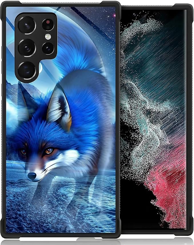 for Samsung Galaxy S23 Ultra Case, Snowy Mountain Fox Lake Pattern Graphic by FKBRCL4U