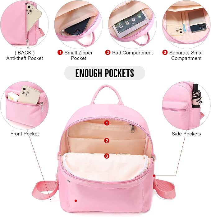 LOVEVOOK Mini Backpack for Women Light Weight Small Waterproof Backpack Purses - Image 3