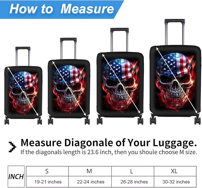 Luggage Cover Protector for 26-28 Inch Suitcases, TSA Approved Elastic Travel - Image 2