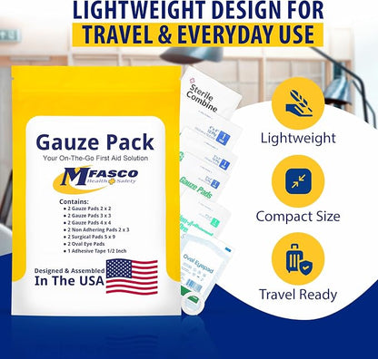 MFASCO First Aid Kit Refill Supplies Gauze Pack Refill - Image 2