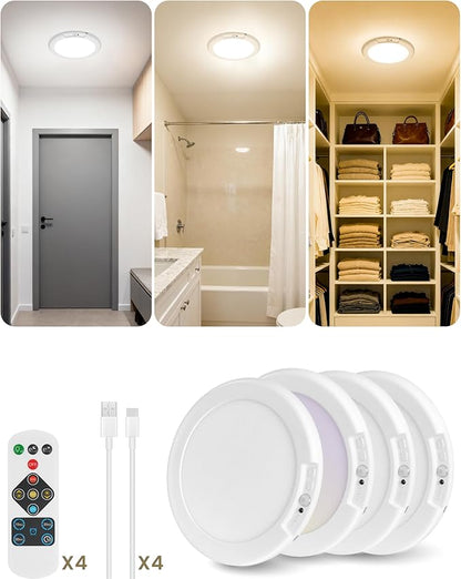 4 Pack Rechargeable Motion Sensor Ceiling Lights - Image 9