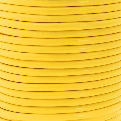 Mandala Crafts Round Genuine Yellow Leather Cord - Image 3