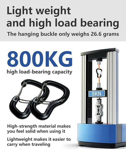 Heavy Duty Carabiner Clip Hook 8KN, - Image 5