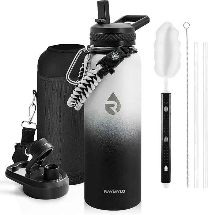 RAYMYLO Insulated Water Bottle 40 oz, Triple Wall Vacuum Stainless Steel by RAYMYLO