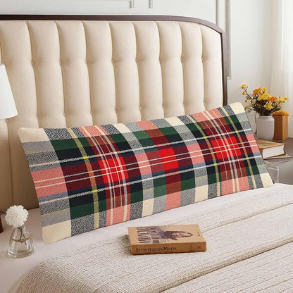 Plaid Decorative Body Pillowcase 20"X54", Scottish Tartan Buffalo Plaid Outdoor - Image 3