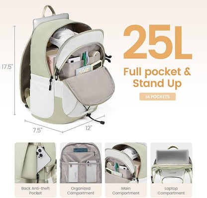 LOVEVOOK Mens Backpack with Giant Tumbler Holder Pocket, 15.6 Inch Everyday - Image 3
