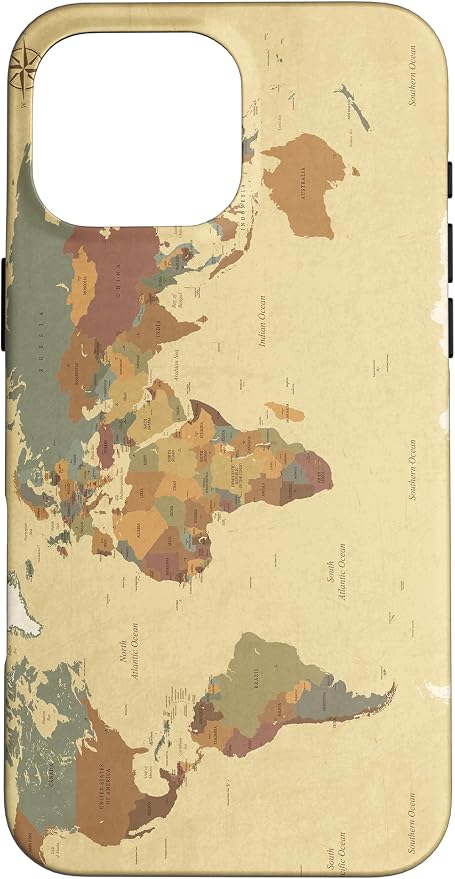 Globe Map Smartphone Cell Cover Gift World Map Pattern Phone Case by Unknown