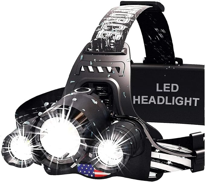 DanForce Headlamp. USB Rechargeable LED Head Lamp. Ultra Bright LUMINUS 1080 by DanForce
