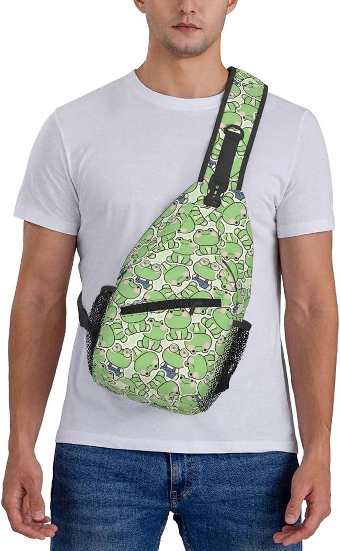 Cute Frog Sling Bag For Women Men Fashion Backpack Crossbody Frogs Shoulder Bag - Image 7