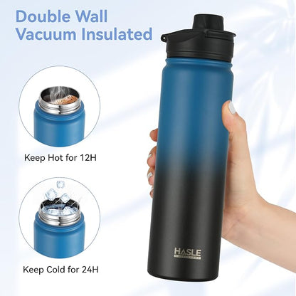 HASLE OUTFITTERS Insulated Water Bottle 22 oz Double Wall Stainless Steel Water - Image 6