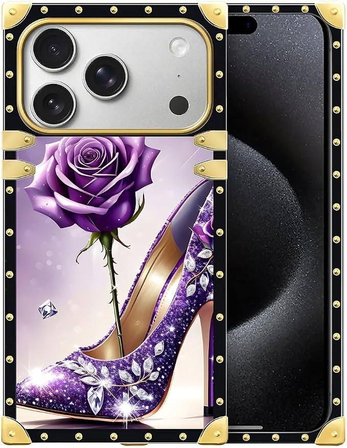 for iPhone 17 Pro Max Case Luxury Golden Decoration by Unknown