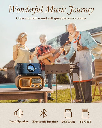 PRUNUS J-150 Portable Radio AM FM SW Bluetooth Speaker, Gifts - Image 5