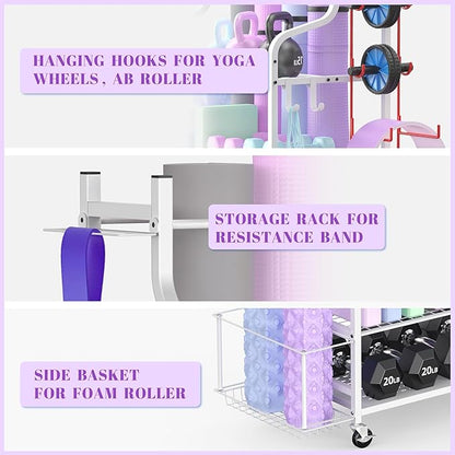 Mythinglogic Yoga Mat Storage Racks, Home Gym Storage Rack - Image 5