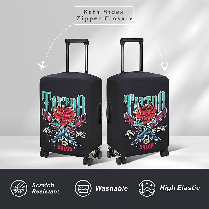 Explore Land Travel Luggage Cover Suitcase Protector Fits 23-26 Inch Case - Image 2
