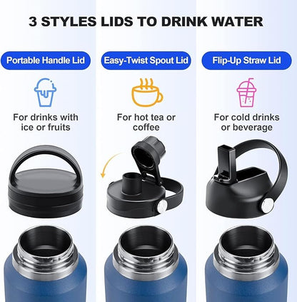 32oz Stainless Steel Water Bottle, Double Wall Vacuum Insulated Bottle - Image 6