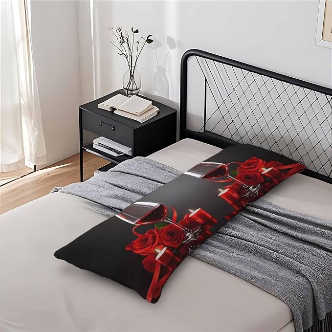 Decorative Home Body Pillow Covers Wine - Image 7