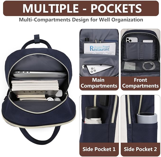 Laptop Backpack for Women Work Bookbag: 17.3 Inch College Backpacks - Image 3