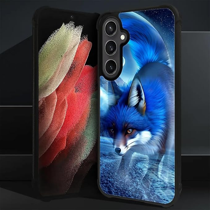 for Samsung Galaxy S23 FE Case, Snowy Mountain Fox Lake Pattern Graphic Design - Image 3