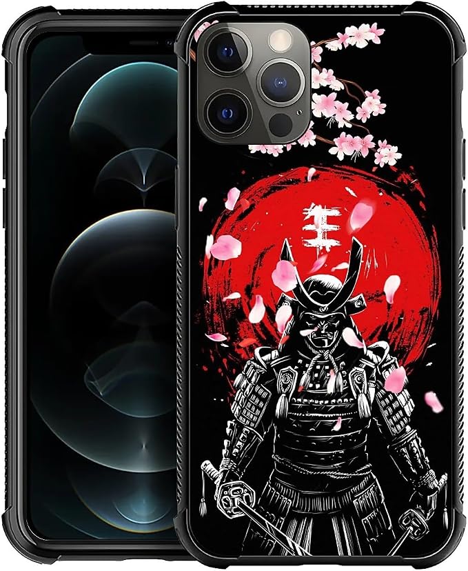 for iPhone 11 Pro Case, Sakura Japanese Samurai Pattern Graphic Design Girl Boy by FKBRCL4U