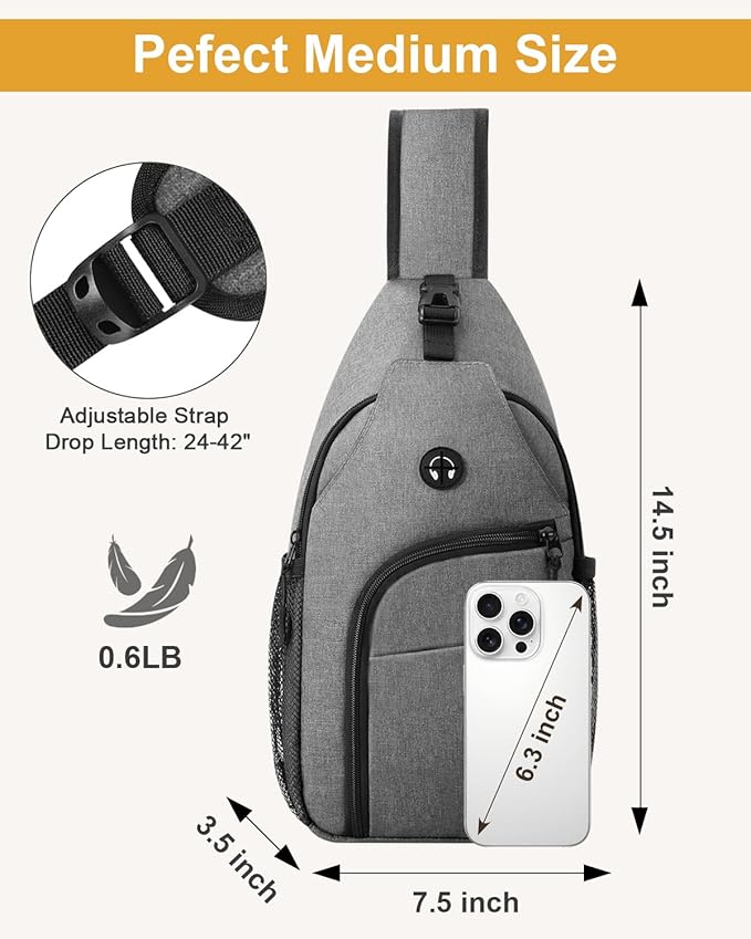 Pritent Crossbody Bags for Women Man Waterproof Sling Bag Backpack Trendy - Image 2