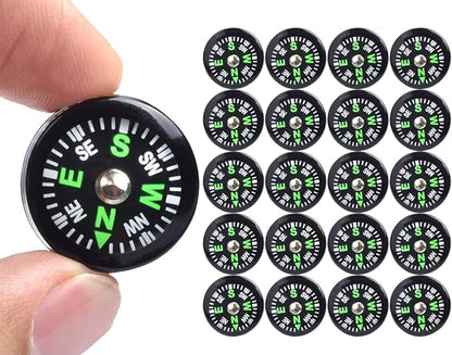 20 Pack Button Compass Mini Pocket Oil Filled Compass by ZoloAJay