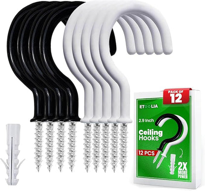 12 Pcs Ceiling Hooks for Hanging Plants by Etoolia