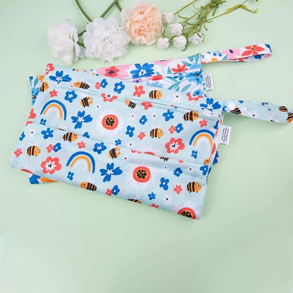 ALVABABY 2pcs Cloth Diaper Wet Dry Bags Waterproof Reusable - Image 7