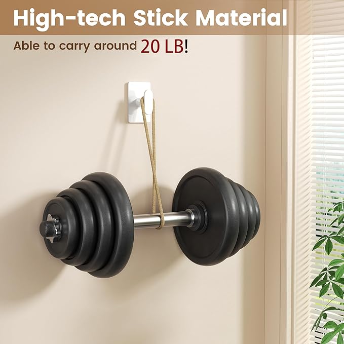 pickpiff Adhesive Towel Hooks for Bathroom: 20LB Extra Strong Wall Hanger for - Image 2
