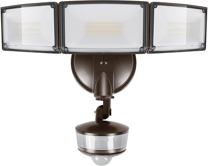 LUTEC 74W 8000 Lumen Motion Sensor Outdoor Lights, 5000K Daylight, IP65 by LUTEC