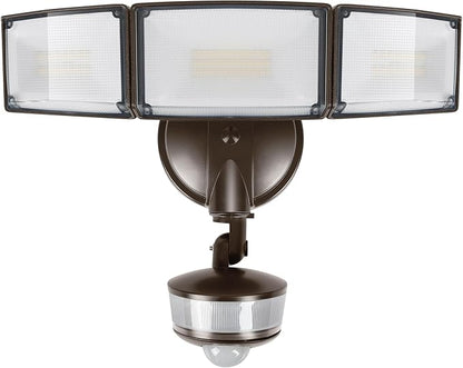 LUTEC 74W 8000 Lumen Motion Sensor Outdoor Lights, 5000K Daylight, IP65 by LUTEC
