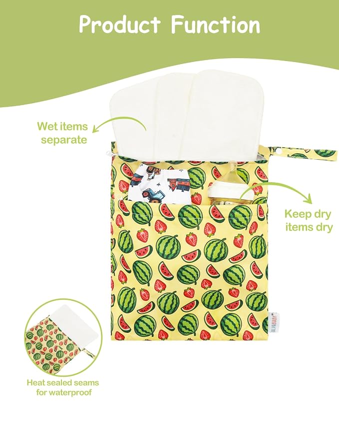 ALVABABY 2pcs Waterproof Wet Dry Bags, Reusable - Image 4