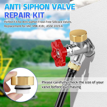 Boltigen 2 Sets Outdoor Faucet Repair Kit, Brass Vacuum Breaker Outside Faucet - Image 8