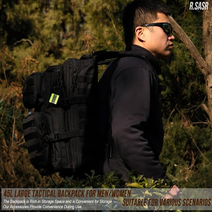 45L Tactical Backpack for Men Women, Military Assault Pack - Image 8