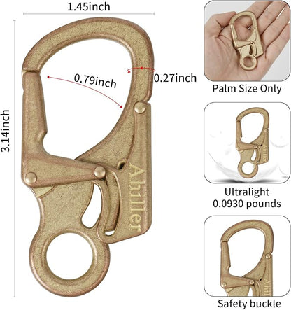 Ahiller Carabiner Clip, Double Anti-Misopening Locking Design, Key Ring Clip - Image 2