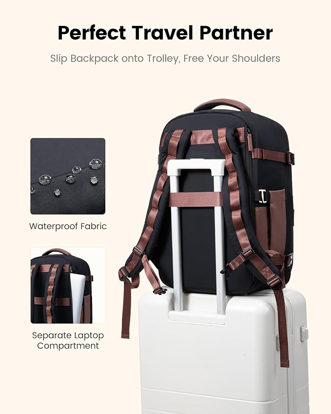 LOVEVOOK 40L Travel Backpack for Men & Women, Airline Approved Carry On Luggage - Image 6