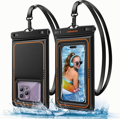 UNBREAKcable Floating Waterproof Phone Pouch 2 Pack, IPX8 Waterproof Phone Case by UNBREAKcable