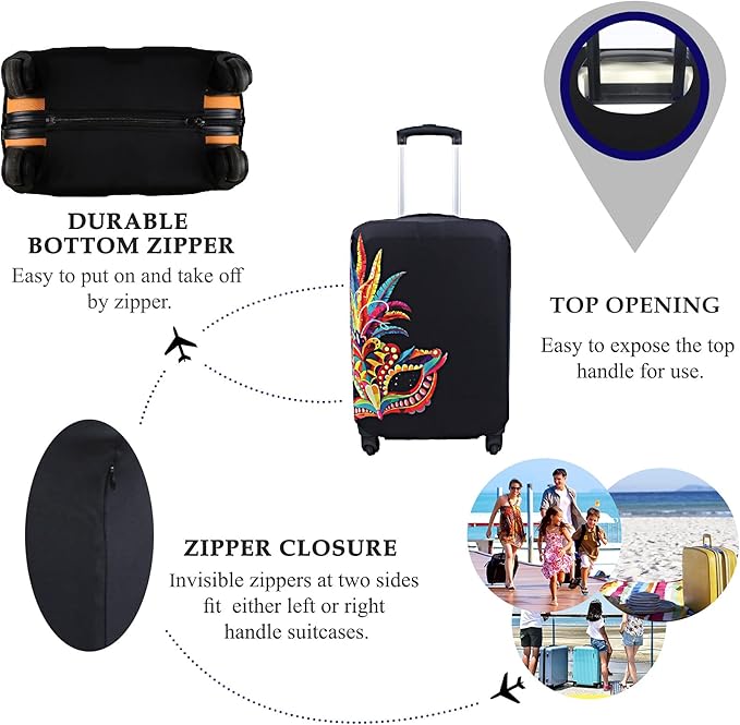 Explore Land Travel Luggage Cover Suitcase Protector Fits 18-22 Inch Case - Image 3