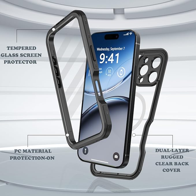 for iPhone 16 Pro Max Case Waterproof, Full-Body Hard Case Built-in - Image 5