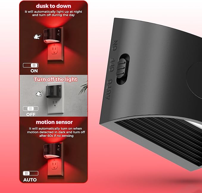 L LOHAS LED Night Light with Motion Sensor & Dusk to Dawn Sensor, Night Lights - Image 5
