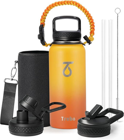 Trebo 32oz Water Bottle Insulated by StayHotStayColdStayGreen