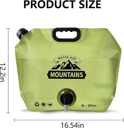 Collapsible 8L Water Storage Bag, BPA-Free Portable Folding Water Jug - Image 2