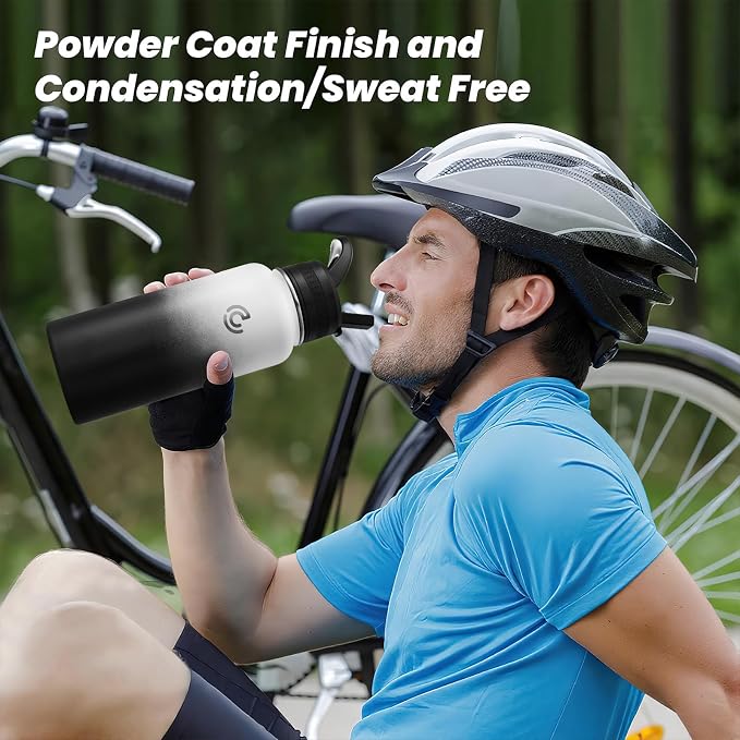 COKTIK 32oz Sports Water Bottle, Stainless Steel Water Bottle - Image 6