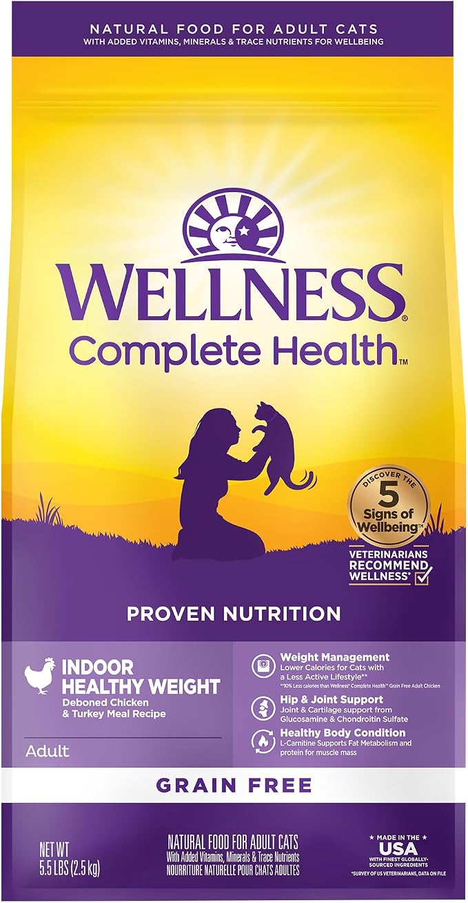Wellness Complete Health Healthy Weight Adult Dry Cat Food by WellnessNaturalPetFood