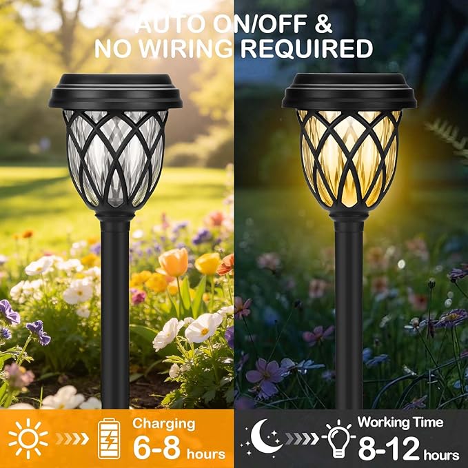 Solar Lights Outdoor 12 Pack Solar Garden Lights Waterproof IP65 Solar - Image 5