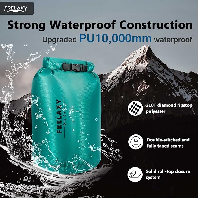 Frelaxy Waterproof Dry Bag 2 Pack/3 Pack, Lightweight Portable Dry Bags - Image 3