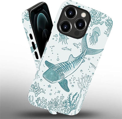 for iPhone 11 Case, HH2 Ocean Whale Shark Hybrid 2 Layer Hard Shell Silicone - Image 2